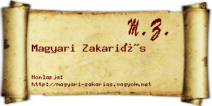 Magyari Zakariás névjegykártya